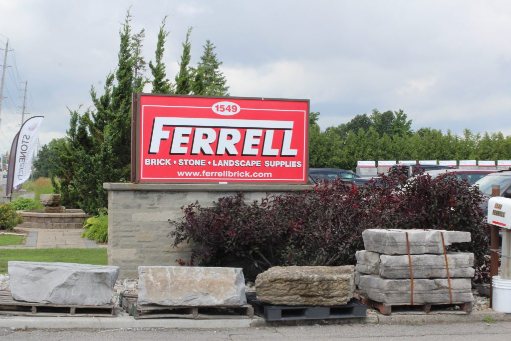 Ferrell Builders' Supply road sign 